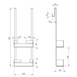 Elegancka Półka na Kabinę Prysznicową Mokko Bianco - Biała Perła Rozwiązania