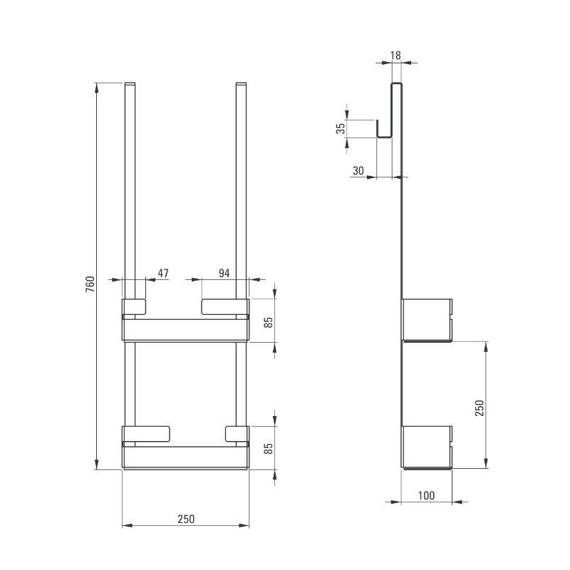 Elegancka Półka na Kabinę Prysznicową Mokko Bianco - Biała Perła Rozwiązania