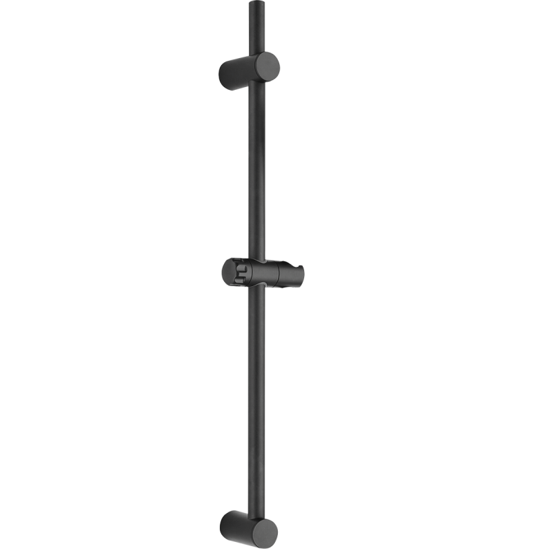Czarny regulowany drążek prysznicowy ścienny CENTO 700 mm - styl i funkcjonalność!