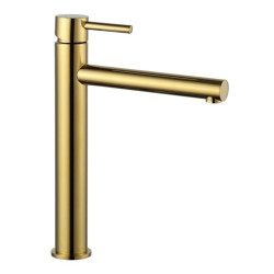 Luksusowa Złota Bateria Umywalkowa CITRE Wysoka - Elegancja i Styl!