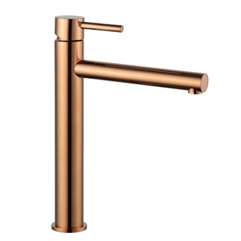 Luksusowa bateria umywalkowa wysoka CITRE w kolorze różowego złota BJJ304/1RG