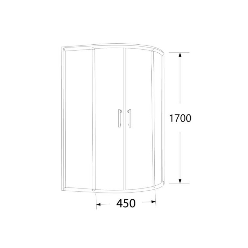 Asymetryczna kabina prysznicowa STYLIO 80x100, lewa, transparentna, nowoczesny styl