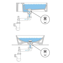Złoty korek uniwersalny Click-Clack z tuleją i przelewem - stylowy wybór dla każdej łazienki