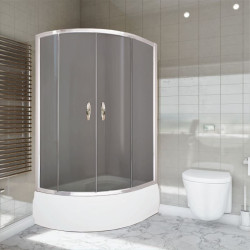 Elegancka Kabina Prysznicowa STYLIO 80x100cm Grafitowa, Niska