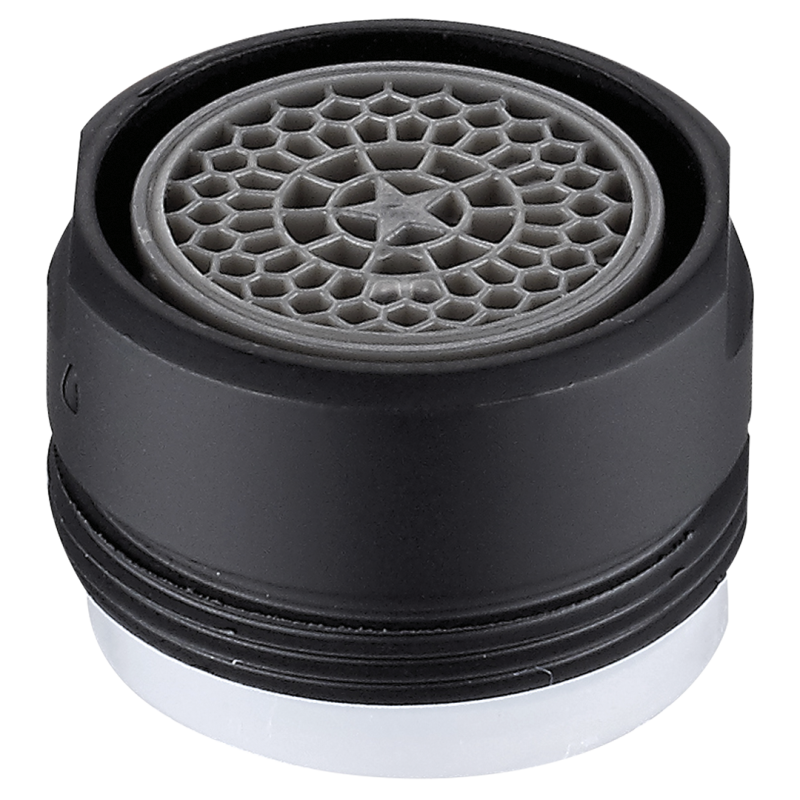 EcoSaver - Czarny Aerator z Mosiądzu, Redukcja Przepływu do 2L/min, Gwarancja 5 lat