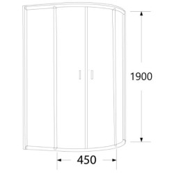 Nowoczesna Kabina Prysznicowa STYLIO 80x100cm Lewa, Szkło Transparentne