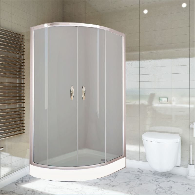 Stylio: Elegancka Kabina Prysznicowa Asymetryczna 80x100cm, Krystaliczna Czystość