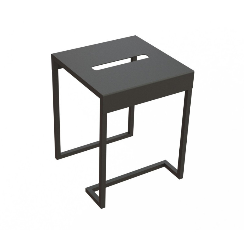 Elegancki taboret łazienkowy Mokko Nero - nowoczesny design, czarny styl ADM_N51T