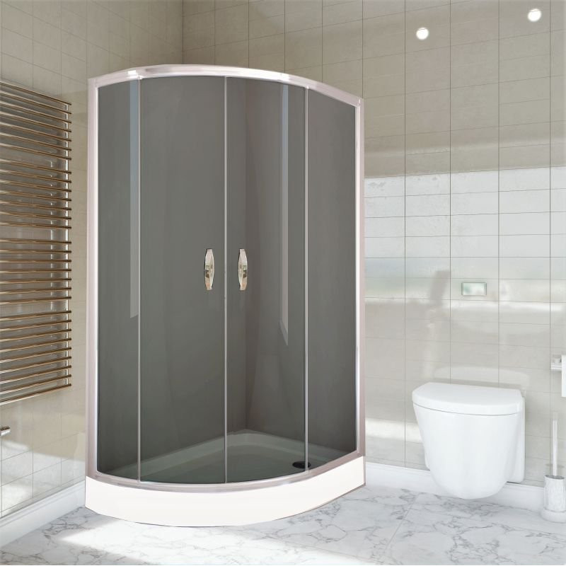 Elegancka Kabina Prysznicowa STYLIO 80x100cm Grafit - Styl i Funkcjonalność w Twojej Łazience