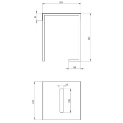 Elegancki taboret łazienkowy Mokko Nero - nowoczesny design, czarny styl ADM_N51T