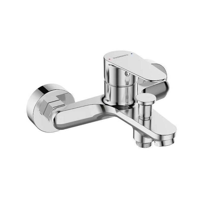 Stylowa Bateria Wannowa Fresno Jednouchwytowa Chrom z Ceramiczną Głowicą