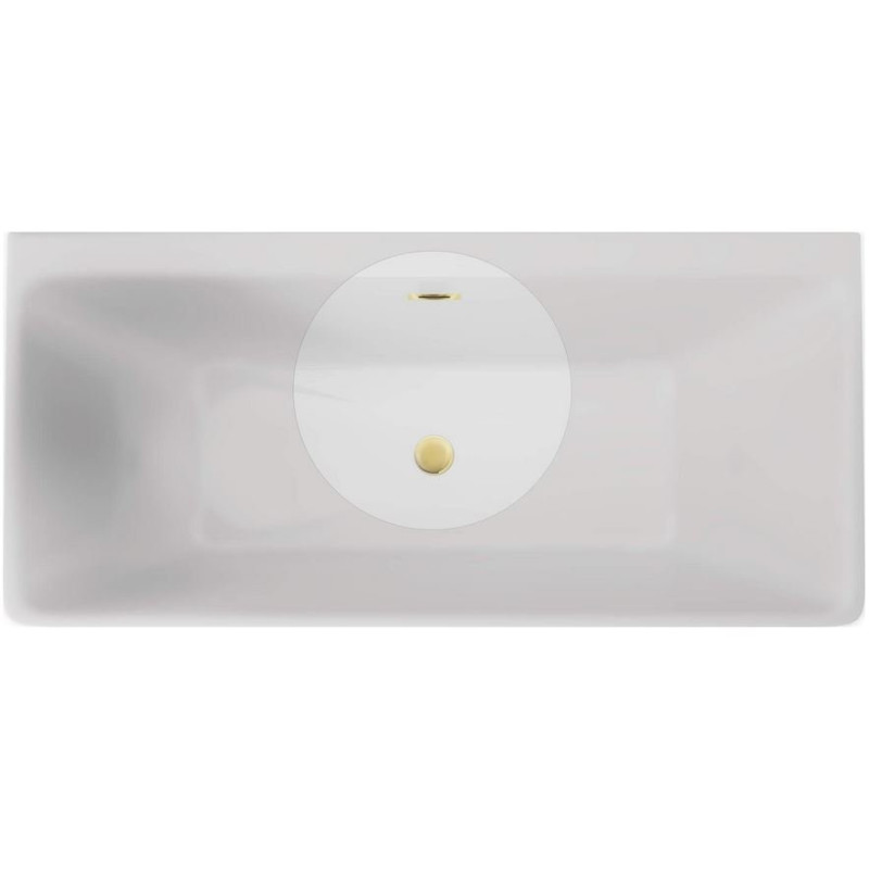 Elegancki Zestaw do Wanny Gold - Korek Click Clack i Przelew Prostokątny