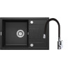 Nowoczesny zlewozmywak granitowy Corio 67x44 grafitowy + bateria! Idealny do kuchni!