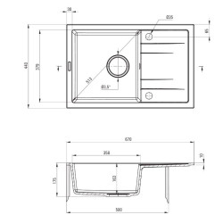 Nowoczesny zlewozmywak granitowy Corio z ociekaczem i baterią - idealny do każdej kuchni!