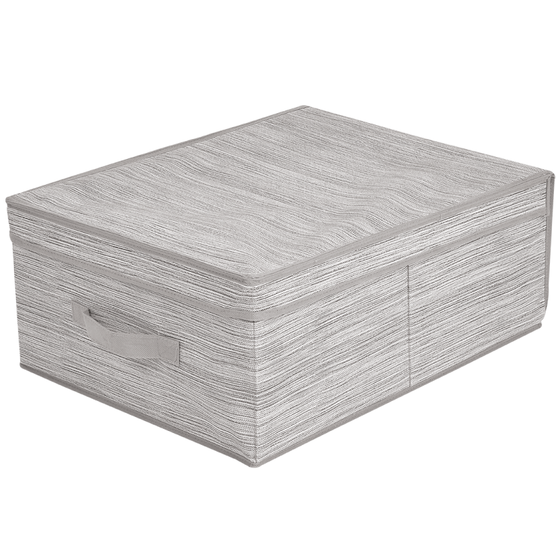 Beżowe Pudełko MIAMI z Włókniny z Pokrywką – Elegancja z Praktycznym Uchwytkem