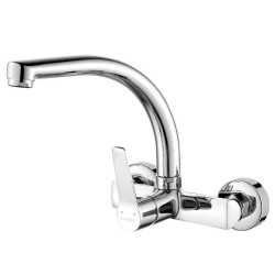 Vilava Chromowana Bateria Ścienna z Wylewką F - Jednouchwytowa, Ceramiczna Jakość