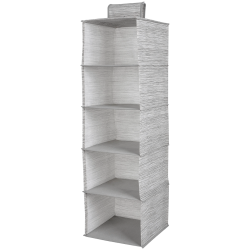 Składany organizer włókninowy "Miami" z 5 półkami w kolorze beżowym 950mm