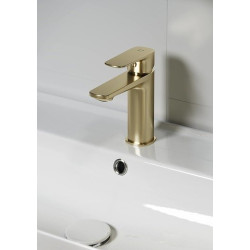 Luksusowa Bateria Umywalkowa Larga Gold Mat - Nowoczesny Design, Idealna do Wnętrz Premium