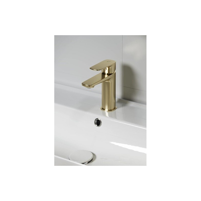 Luksusowa Bateria Umywalkowa Larga Gold Mat - Nowoczesny Design, Idealna do Wnętrz Premium