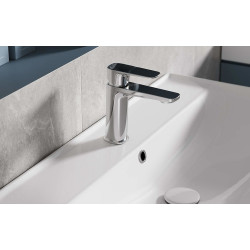 Stylowa bateria umywalkowa Larga w chromie – elegancja i nowoczesność!