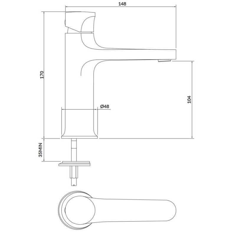 Luksusowa złota bateria umywalkowa Inverto – podwójne mieszacze, model S951-297