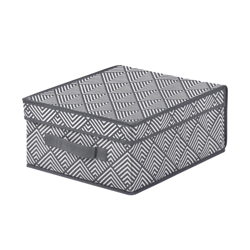 Stylowe Pudełko Jamajka z Uchwytem - Idealne na Przechowywanie, Eleganckie Białe/Grafitowe