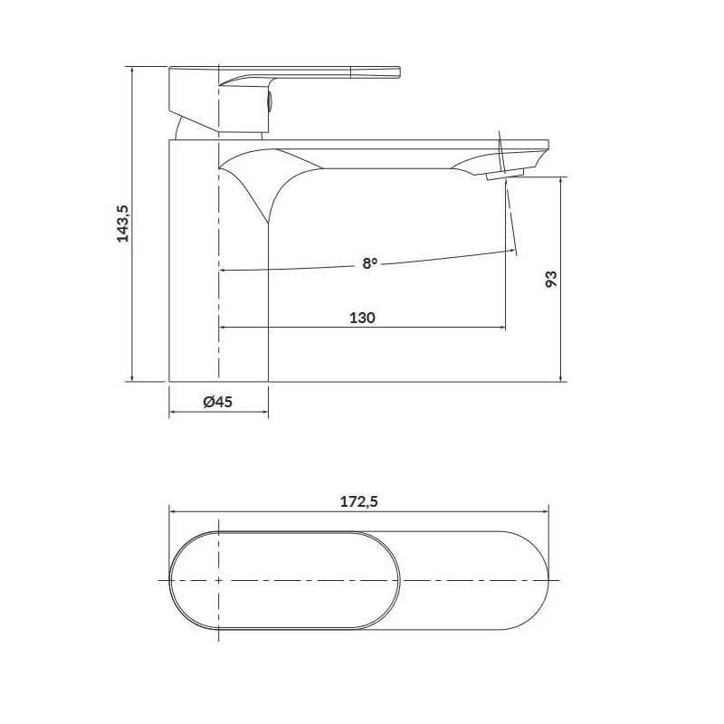 Stylowa bateria umywalkowa Crea niska czarna - nowoczesny design dla Twojej łazienki!