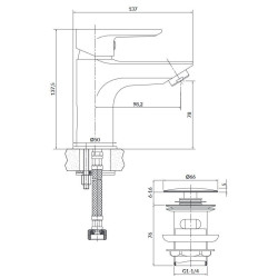 Elegancka i nowoczesna bateria umywalkowa Vero chrom – Twoja łazienka w nowym blasku!