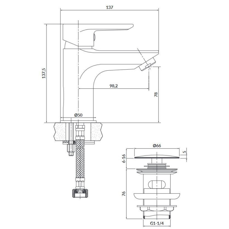 Elegancka i nowoczesna bateria umywalkowa Vero chrom – Twoja łazienka w nowym blasku!