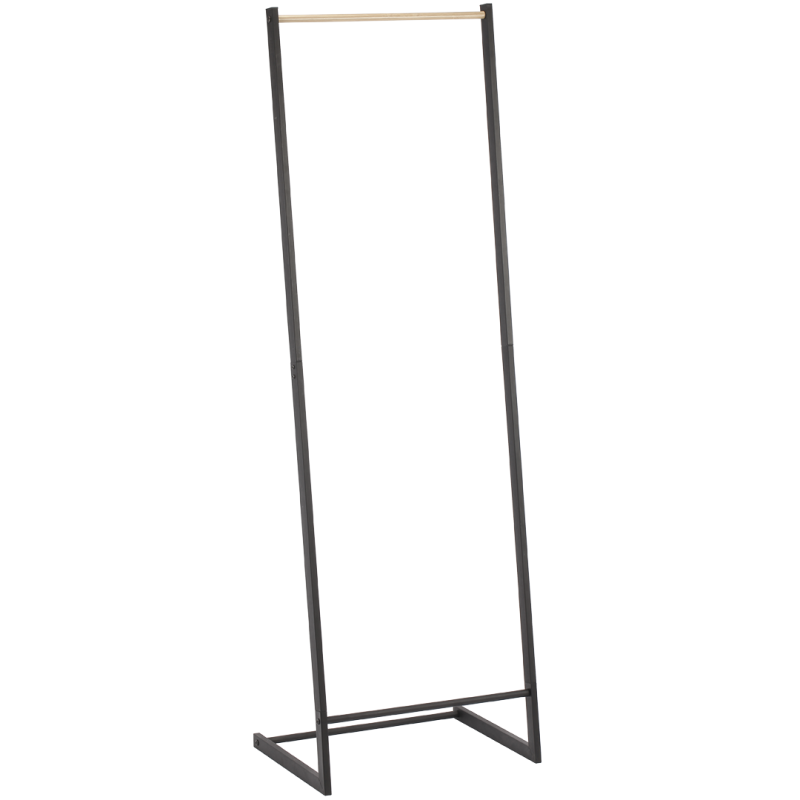Elegancka garderoba LIVIA 160 cm czarno-brązowa z wytrzymałego metalu