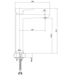 Elegancka wysoka bateria umywalkowa Mille Black - Nowoczesność i styl w Twojej łazience