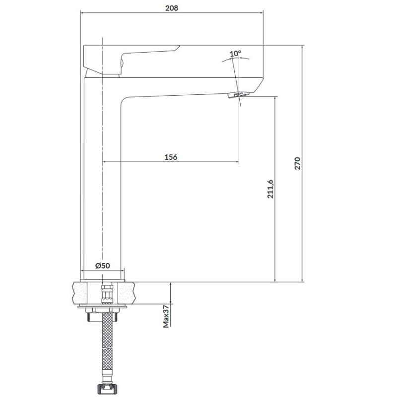Elegancka Bateria Umywalkowa Mille Chrom Wysoka - Nowoczesny Design i Funkcjonalność