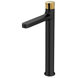 Inverto Czarna Wysoka Bateria Umywalkowa z Dwoma Mieszaczami - Elegancja i Funkcjonalność