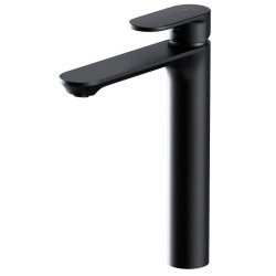Elegancka Wysoka Bateria Umywalkowa Crea Czarna S951-332 - Styl i Funkcjonalność