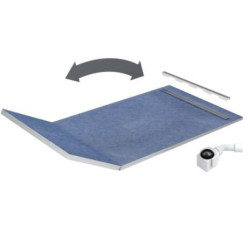 Schedpol Elegancki Odpływ Liniowy 130+50x80 cm z Rusztem STEEL SLIM - Wyjątkowa Jakość!