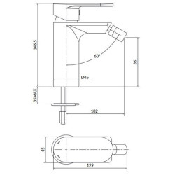 Elegancka bateria bidetowa sztorcowa Crea chrom – luksusowa funkcjonalność S951-315