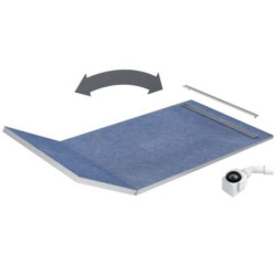 Nowoczesny liniowy odpływ Schedpol 130+50x90 cm z rusztem PLATE SLIM – elegancja i funkcjonalność