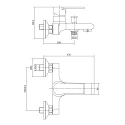 Verso Chromowana Bateria Wannowa Ścienna - Elegancja do Twojej Łazienki!