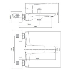 Luksusowa bateria wannowa Larga czarna - Elegancja i styl dla Twojej łazienki