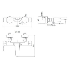 Złota Bateria Doppel Inverto: Luksus w Twojej Łazience S951-284