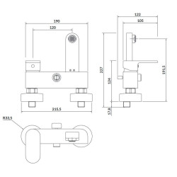Elegancka Bateria Wannowa Nikiel Crea - Luksus i Styl, Kod S951-309