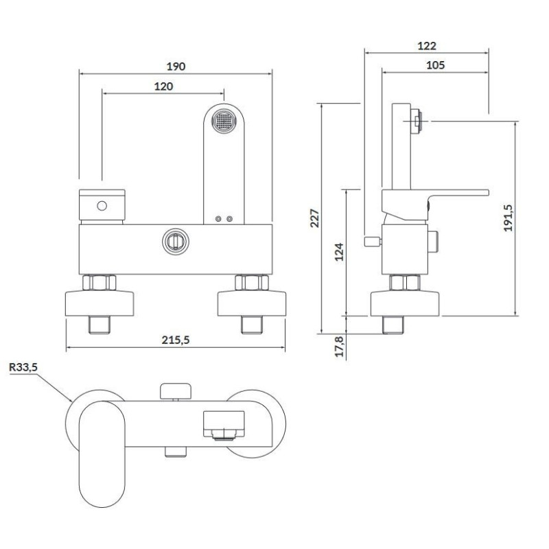 Elegancka Bateria Wannowa Nikiel Crea - Luksus i Styl, Kod S951-309