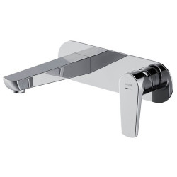 Elegancka bateria umywalkowa podtynkowa Moduo chrom z systemem podtynkowym