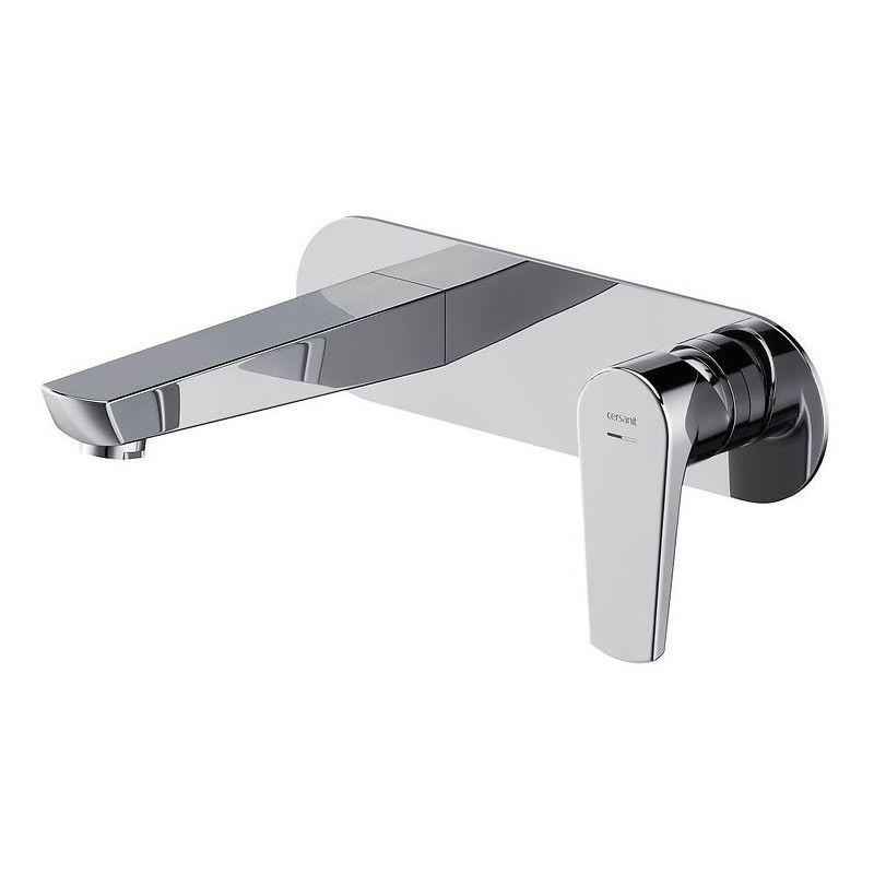 Elegancka bateria umywalkowa podtynkowa Moduo chrom z systemem podtynkowym