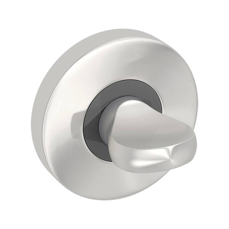 Elegancki Szyld Okrągły WC z Satynowym Wykończeniem - Idealny do Drzwi Wewnętrznych