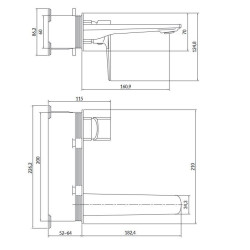 Elegancka Bateria Umywalkowa Larga Czarna, Podtynkowa, Nowoczesny Design S951-385