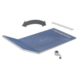 Odpływ liniowy STEEL 130+50x80 cm - Estetyka i Funkcjonalność na Najwyższym Poziomie