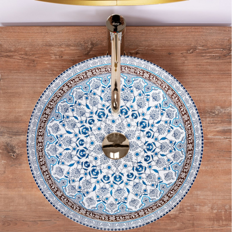 Elegancka Umywalka Arte Blue – Stylowa Nablatowa REA-U0267