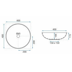 Elegancka Umywalka Arte Blue – Stylowa Nablatowa REA-U0267