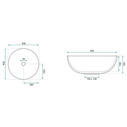 Stylowa Umywalka Arte 40x40 - Elegancja na Twoim Blacie!